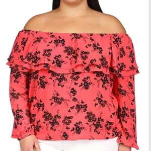Michael Kors Ruffled off-the-shoulder Top Size 2X, NWT